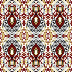 Seamless ornament pattern, indian style, carpet pattern, aztec pattern.