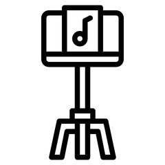 music stand concert music orchestra icon
