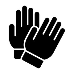 Gloves, mitten, icon in modern style for website mobile logo app UI design. simple vector icon. 