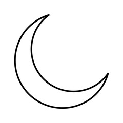 Moon Icon in Line Style