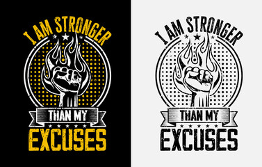 Gym T-shirt design, Gym motivational quote, Workout inspirational t shirt design, Fitness t shirt design