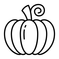 Pumpkin, food, autumn icon in modern style for website mobile logo app UI design. simple vector icon. 