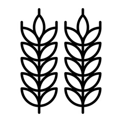 Wheat, grain, plant icon in modern style for website mobile logo app UI design. simple vector icon. 