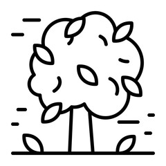 Tree, plant, leaf icon in modern style for website mobile logo app UI design. simple vector icon. 