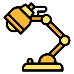 desk lamp furniture light interior icon