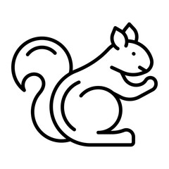 squirrel, animal, furry icon in modern style for website mobile logo app UI design. simple vector icon. 