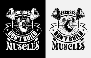 Gym T-shirt design, Gym motivational quote, Workout inspirational t shirt design, Fitness t shirt design