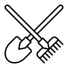 Gardening tools, gardening, farming icon in modern style for website mobile logo app UI design. simple vector icon. 