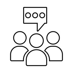 Group people Icon in Line Style