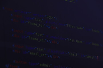 Program code on a monitor