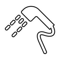 Hand Shower Icon in Line Style