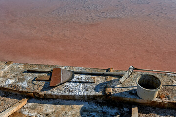 the salt marsh of Olhao in summer, Algarve, Portugal	
