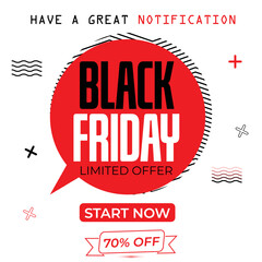 Black Friday sale inscription design template. Black Friday banner. Vector illustration