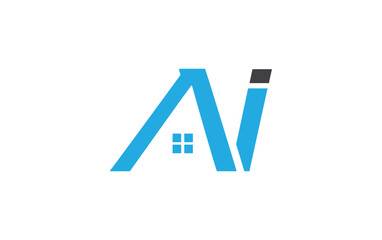 Real estate logo design icon and real estate symbol vector and flat house window monogram vector