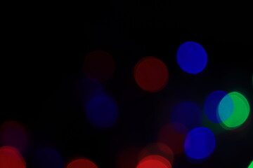 abstract blurred of blue and silver glittering shine bulbs lights background:blur of Christmas...