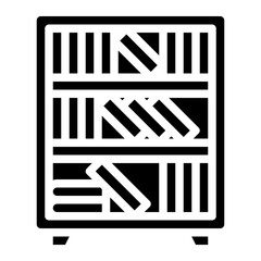 bookshelf books furniture interior icon