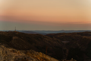 Before sunrise over the mountains