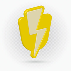 Realistic emblem shield x bolt, shield voltage, emblem thunder bolt.