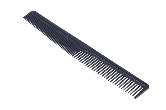 Black Hair Comb Isolated From Background