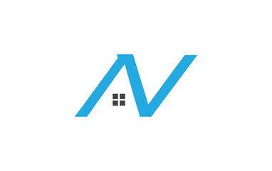 Real estate logo design icon and real estate symbol vector and flat house window monogram vector