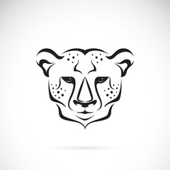Vector of cheetah head design on white background. Wild Animals. Easy editable layered vector illustration.