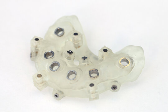 Collapsible printed dental surgical template. Navigational surgical guide for dental implantation