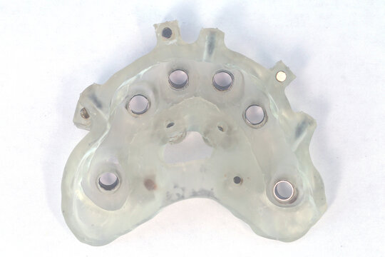 Collapsible printed dental surgical template. Navigational surgical guide for dental implantation
