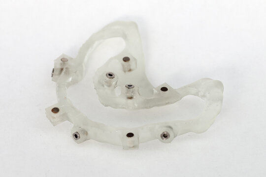 Collapsible printed dental surgical template. Navigational surgical guide for dental implantation