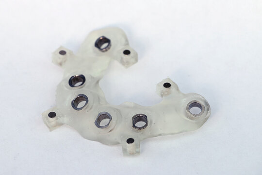 Collapsible printed dental surgical template. Navigational surgical guide for dental implantation