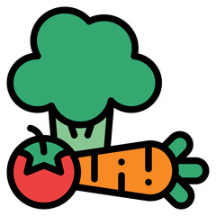 vegetables nature food healthy icon