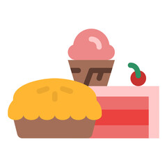 bakery cake sweets baked icon
