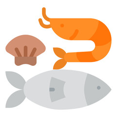 seafood food fish supermarket icon