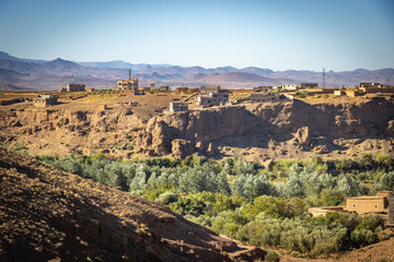 Obraz premium kasbah in the valley of the roses, morocco, north africa, high atlas mountains