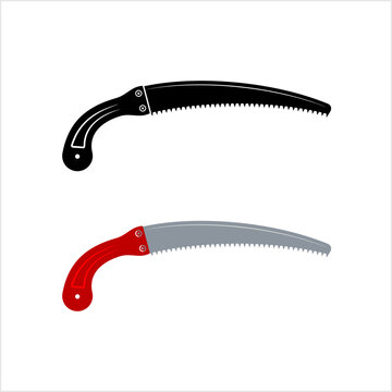 black and red hand saws on white clip art preview