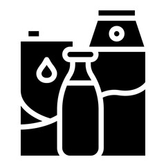milk bottle box healthy icon