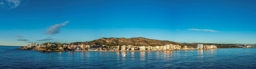 Fototapeta premium Morro de Gos Beach, Oropesa del Mar with a view from the sea