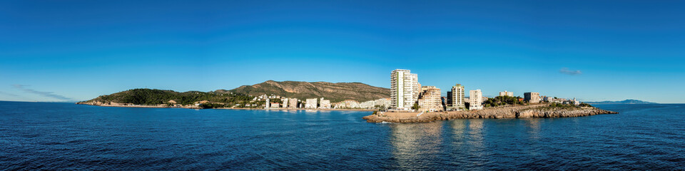 Oropesa del Mar with a view from the sea, Spain