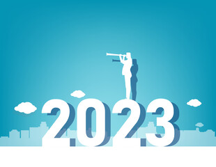 The Young leader looking new investment with standing above numbers 2023