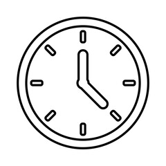 Clock Icon in Line Style