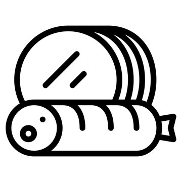 recommend clip art: sausage ham food meat icon