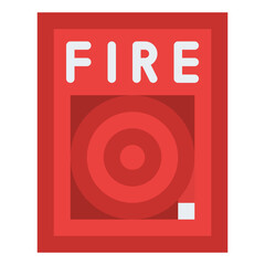 fire hose box fire emergency safety icon