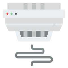 smoke detector fire sensor safety icon