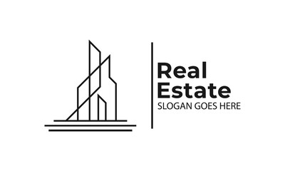 Real Estate, House, Building Construction Logo Design Vector Template