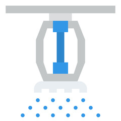 sprinkler sensor fire detector safety icon