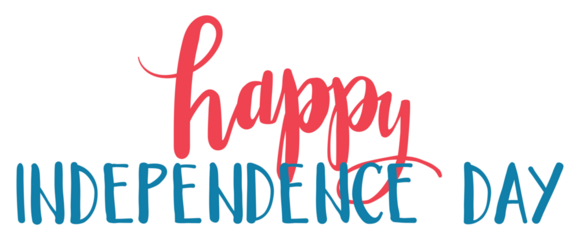 Independence Day hand drawn sticker	
