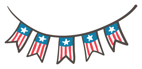 Obraz premium Independence Day hand drawn sticker 