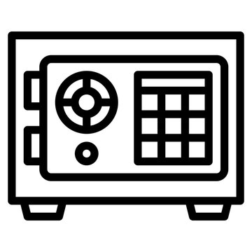 black safe icon clip art preview