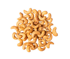 Roasted cashew nuts with salted  isolated on transparent png