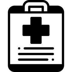 Obraz premium medical report solid line icon