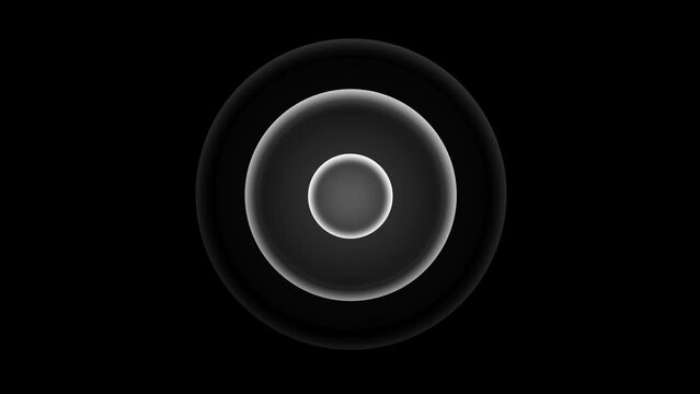 Animation of white circular ripple diffusion, alpha channel